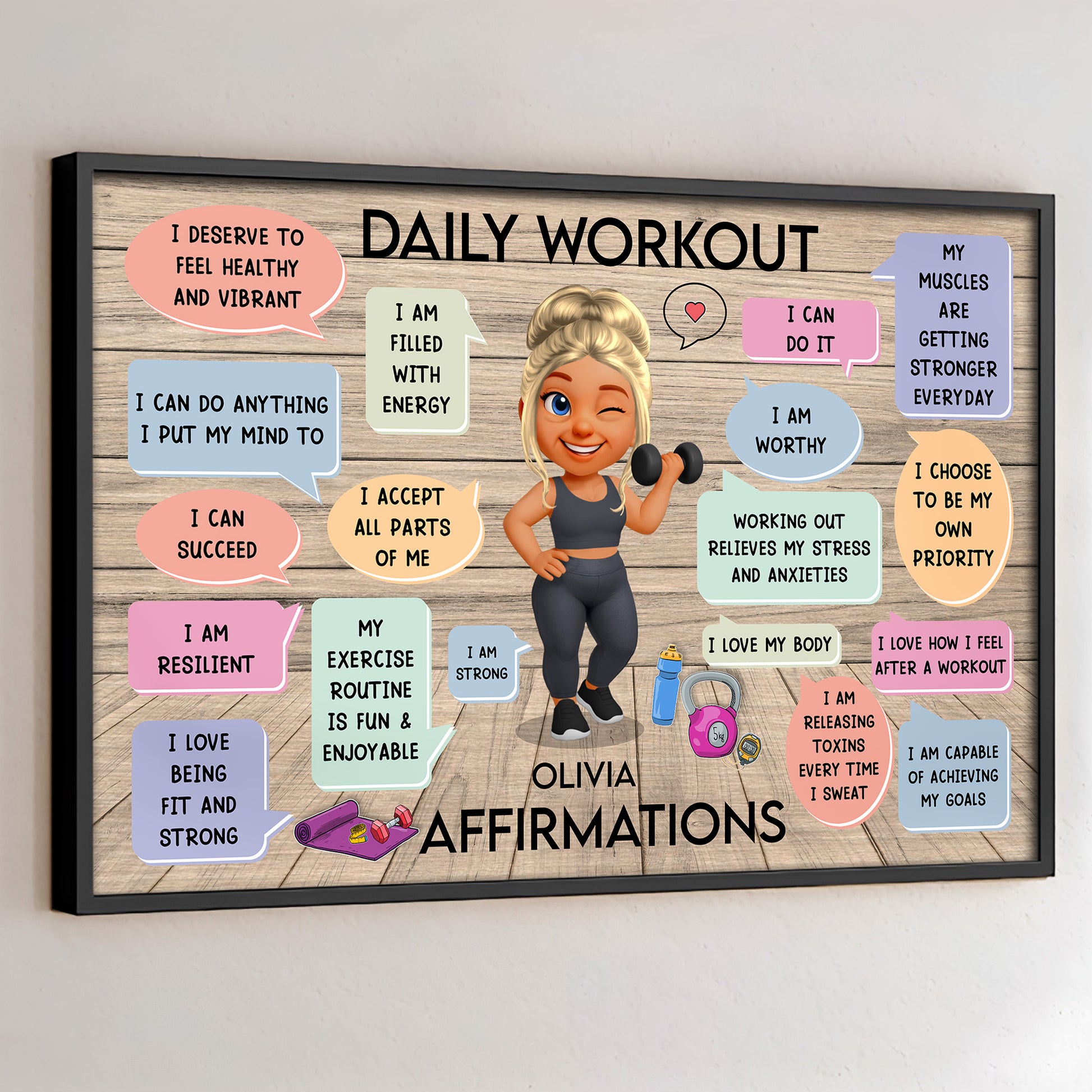 Daily Workout Olivia Affirmations For Fitness Lovers