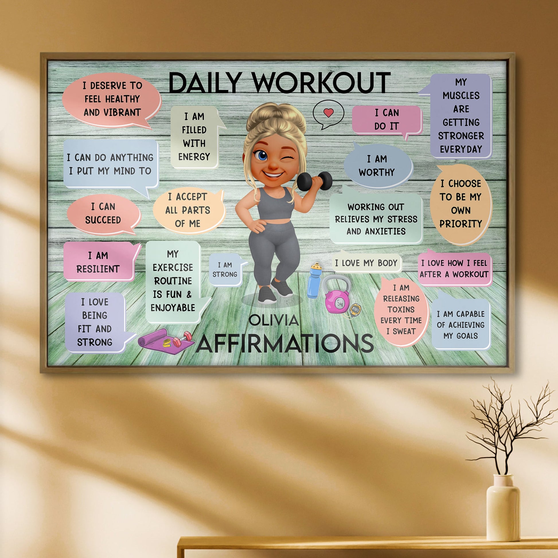 Daily Workout Olivia Affirmations For Fitness Lovers