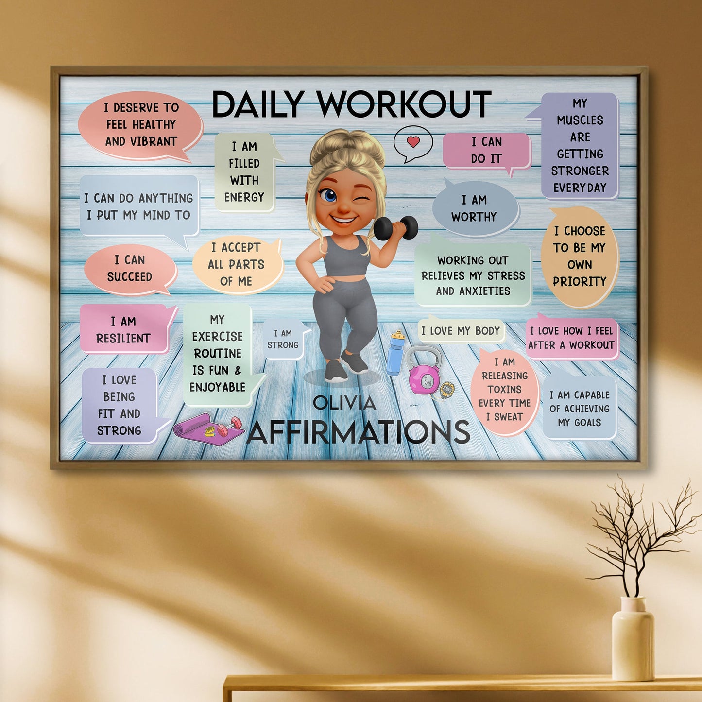 Daily Workout Olivia Affirmations For Fitness Lovers