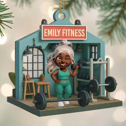 Celebrate Fitness With Personalized Gym Equipment Ornament