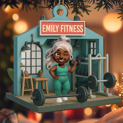 Celebrate Fitness With Personalized Gym Equipment Ornament