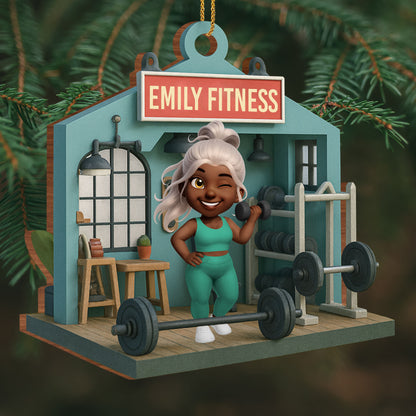 Celebrate Fitness With Personalized Gym Equipment Ornament
