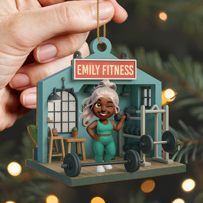 Celebrate Fitness With Personalized Gym Equipment Ornament