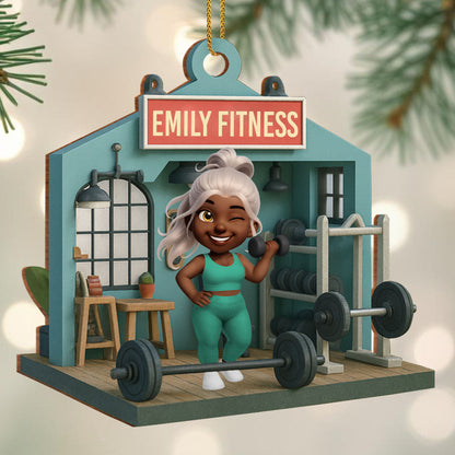 Celebrate Fitness With Personalized Gym Equipment Ornament