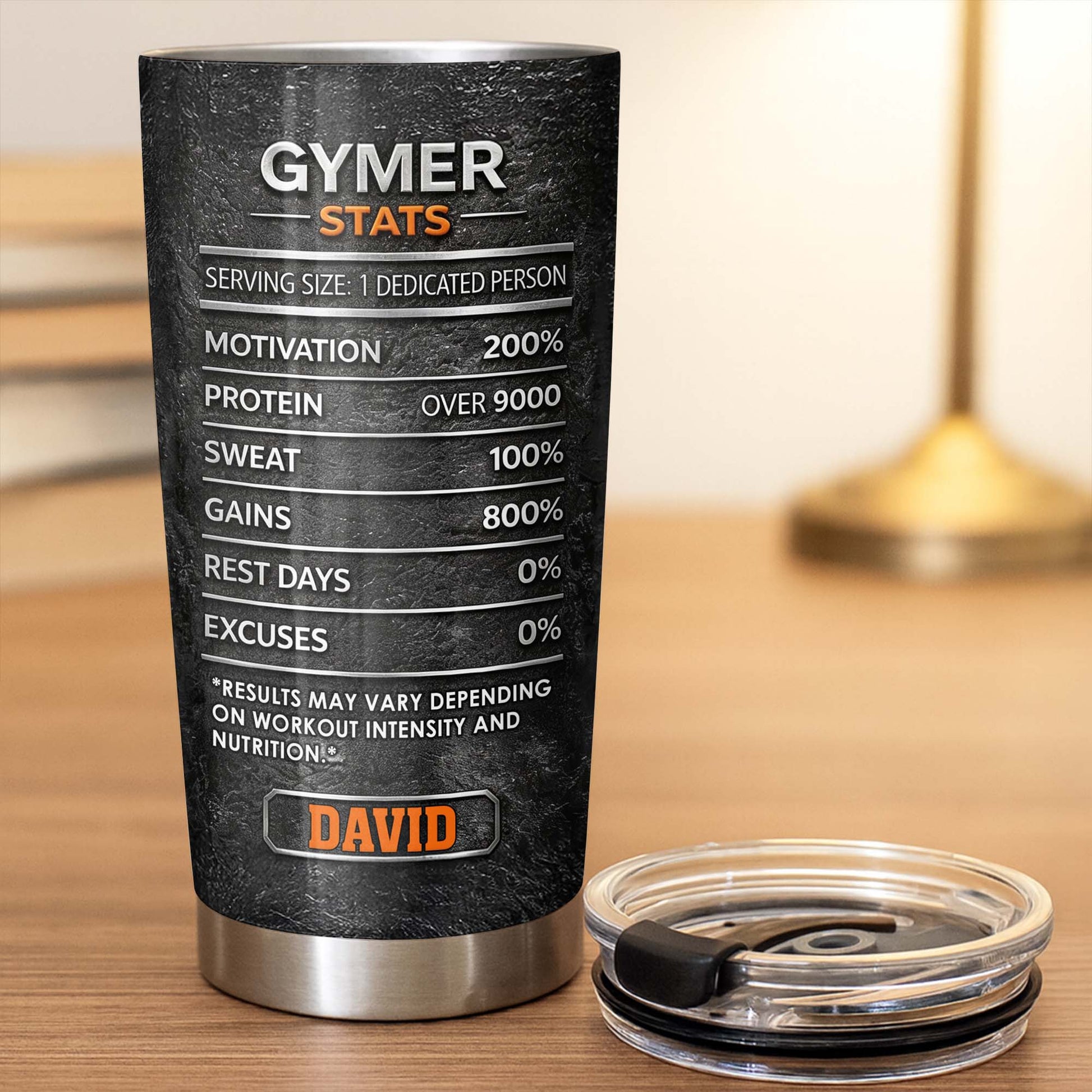 Stronger Every Day With Dumbbell, Sneakers, And Water Bottle