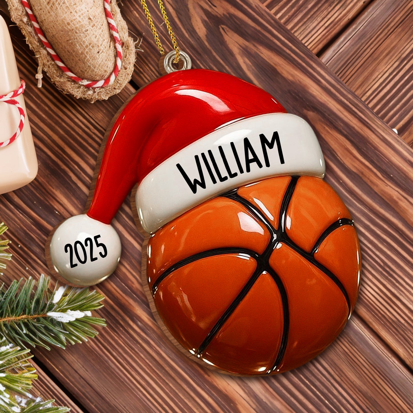 Adornos deportivos personalizados para cada atleta - Adorno de madera personalizado, forma personalizada - SPORT017_WDO