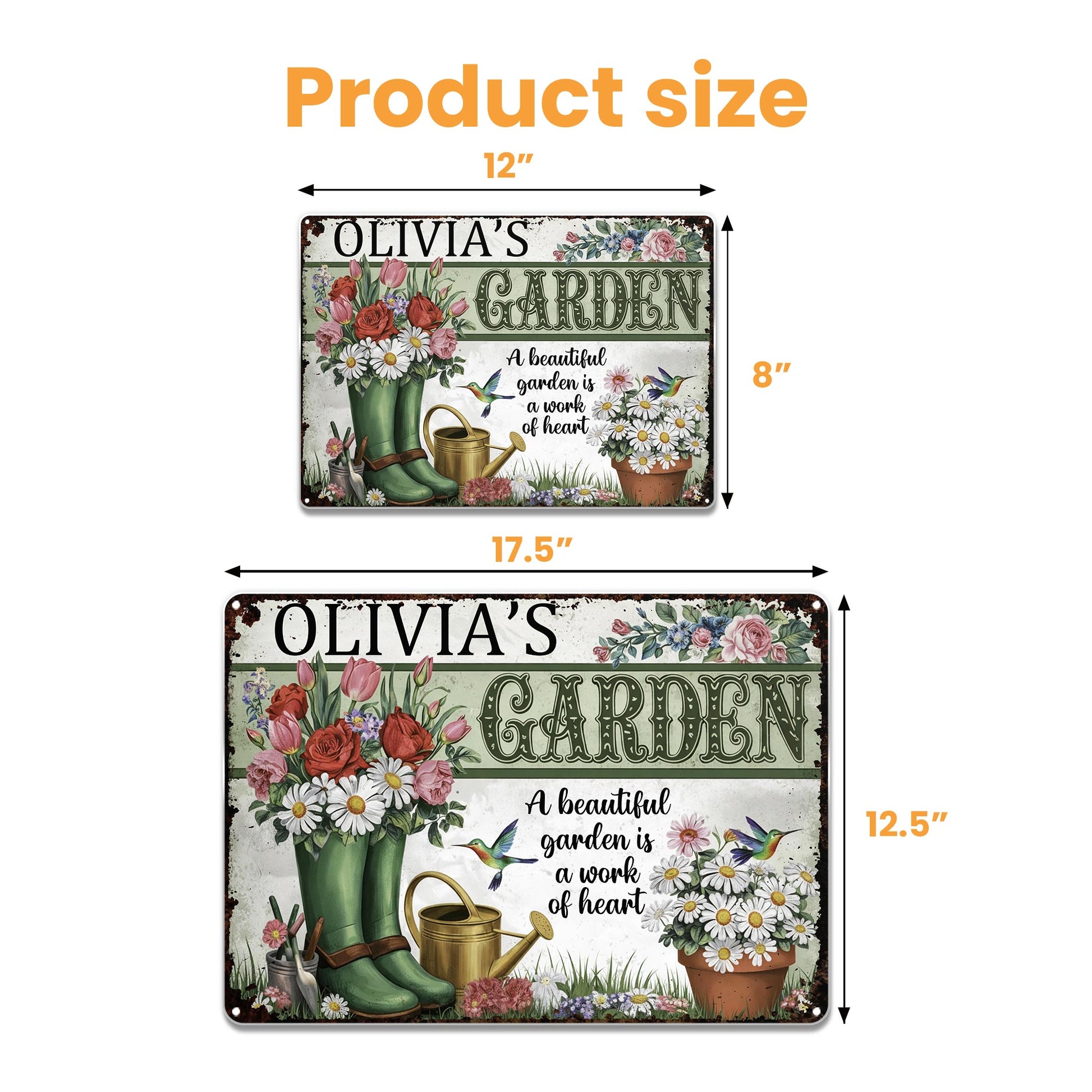 A Beautiful Garden, A Work Of Heart, Flowers And Hummingbirds