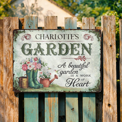 A Beautiful Garden Is A Work Of Heart, Flowers And Garden Boots