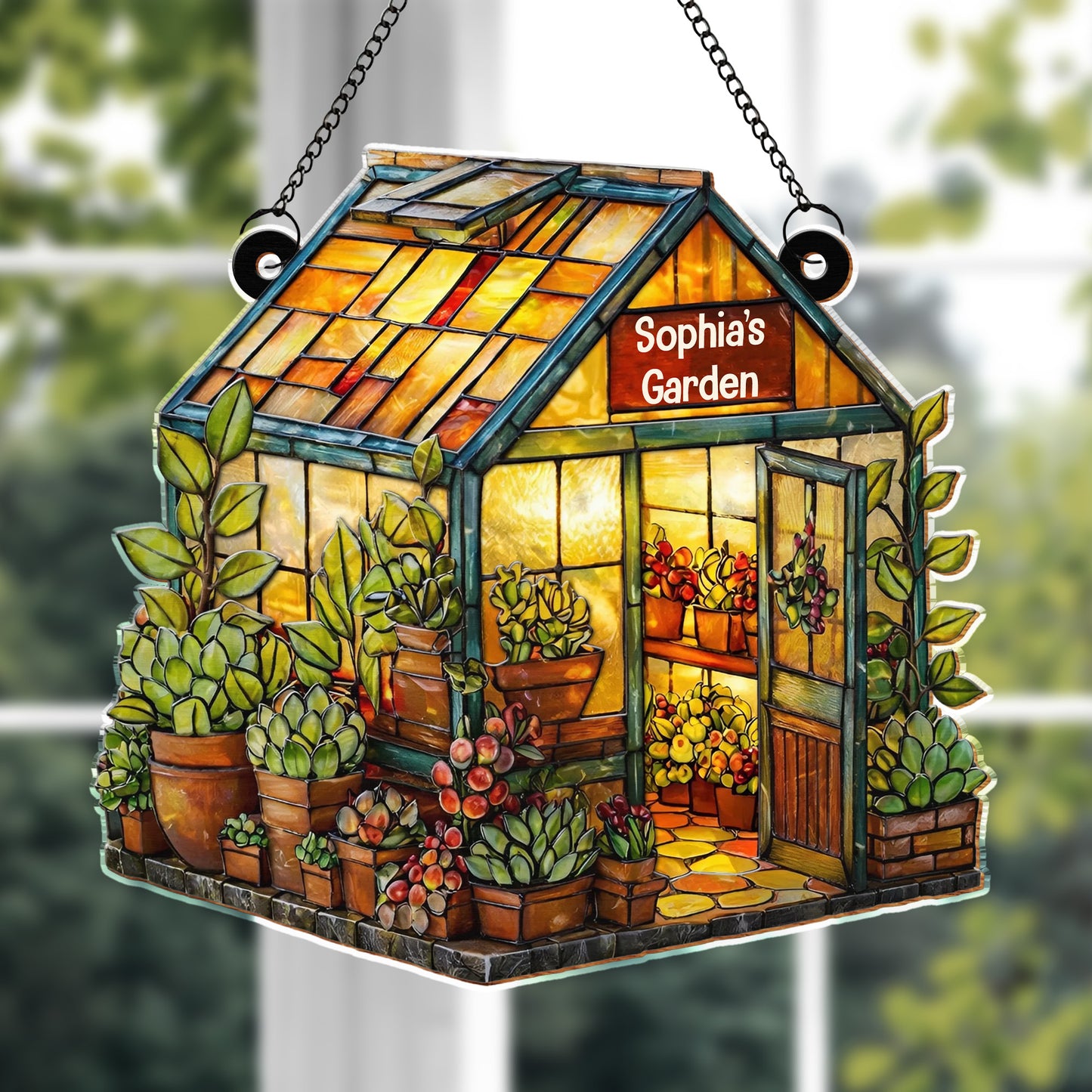 Welcome To My Garden Greenhouse With Plants