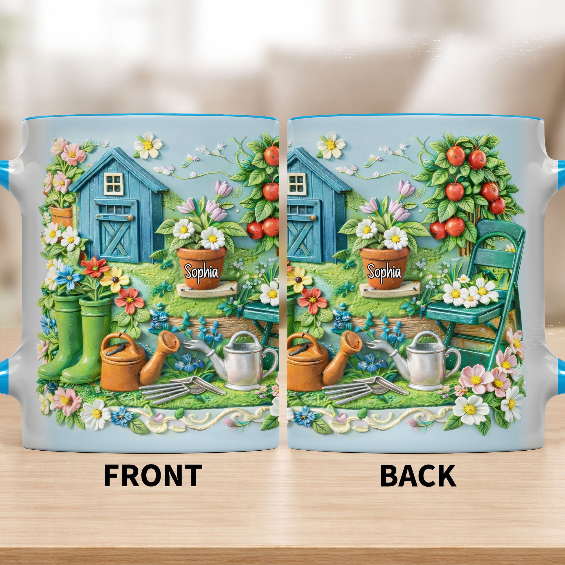 Charm Of A Cozy Garden Retreat With Flowers And Gardening Tools