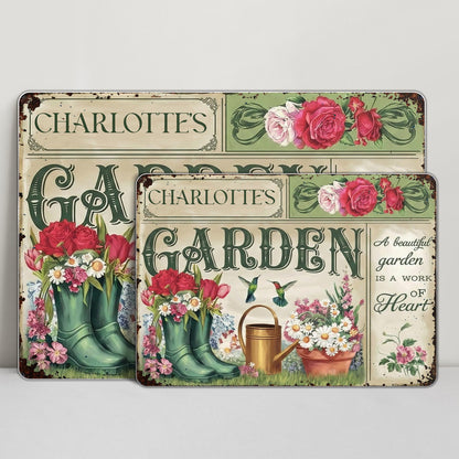 A Beautiful Garden Is A Work Of Heart, Lush Flowers And Hummingbird