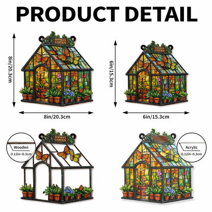 Brighten Your Windows With Colorful Butterflies And Flowers - Personalized Custom Suncatcher - GAR028_CSUN