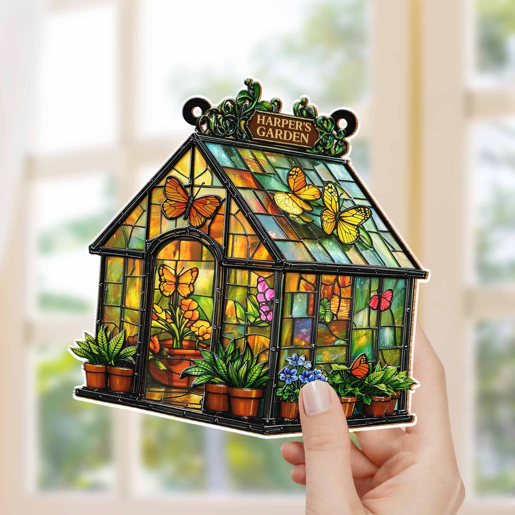 Brighten Your Windows With Colorful Butterflies And Flowers