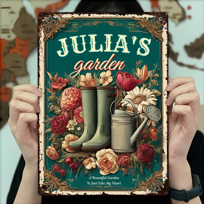 A Beautiful Garden Is Just Like My Heart, Garden Boots, Watering Can, Flowers