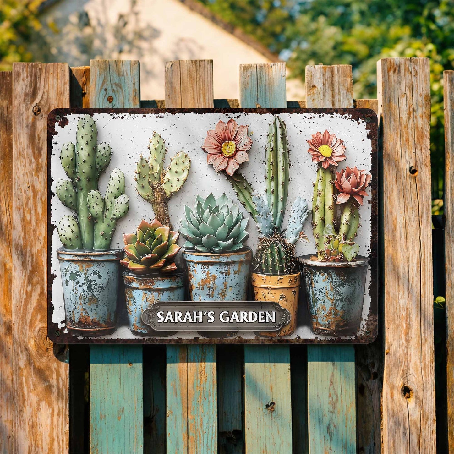 My Garden with Cactus and Flowers