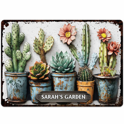 My Garden with Cactus and Flowers