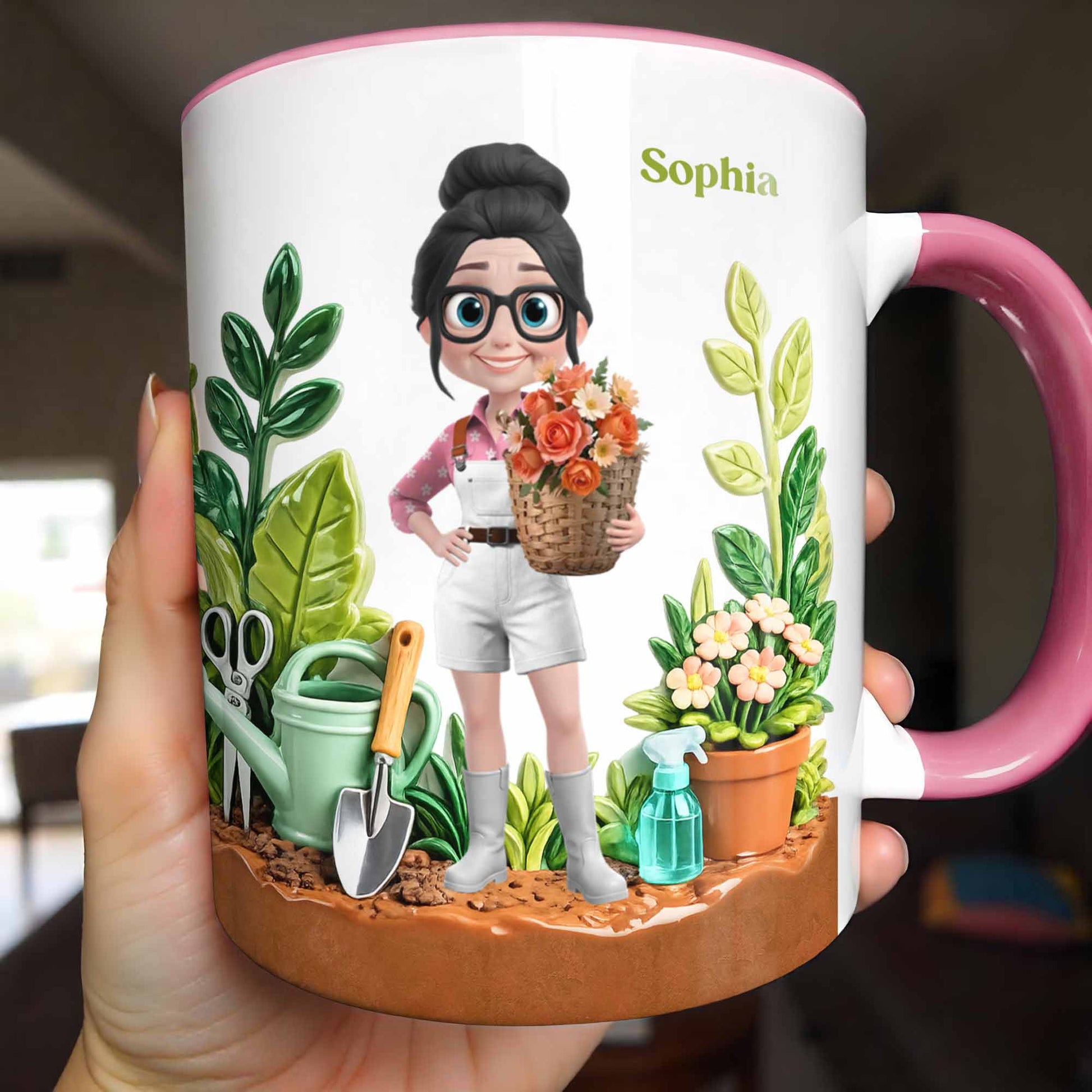 Just A Girl Who Loves Gardening With Colorful Butterflies