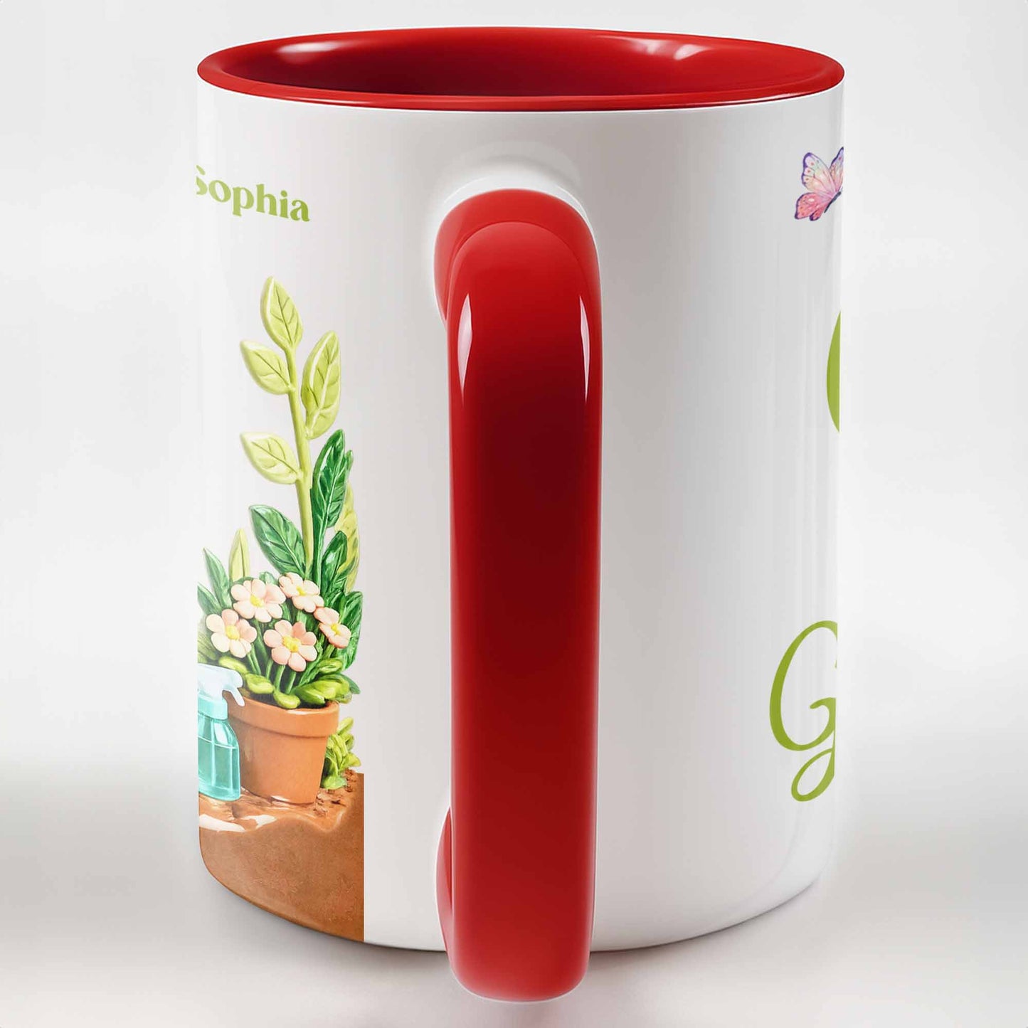 Just A Girl Who Loves Gardening With Colorful Butterflies