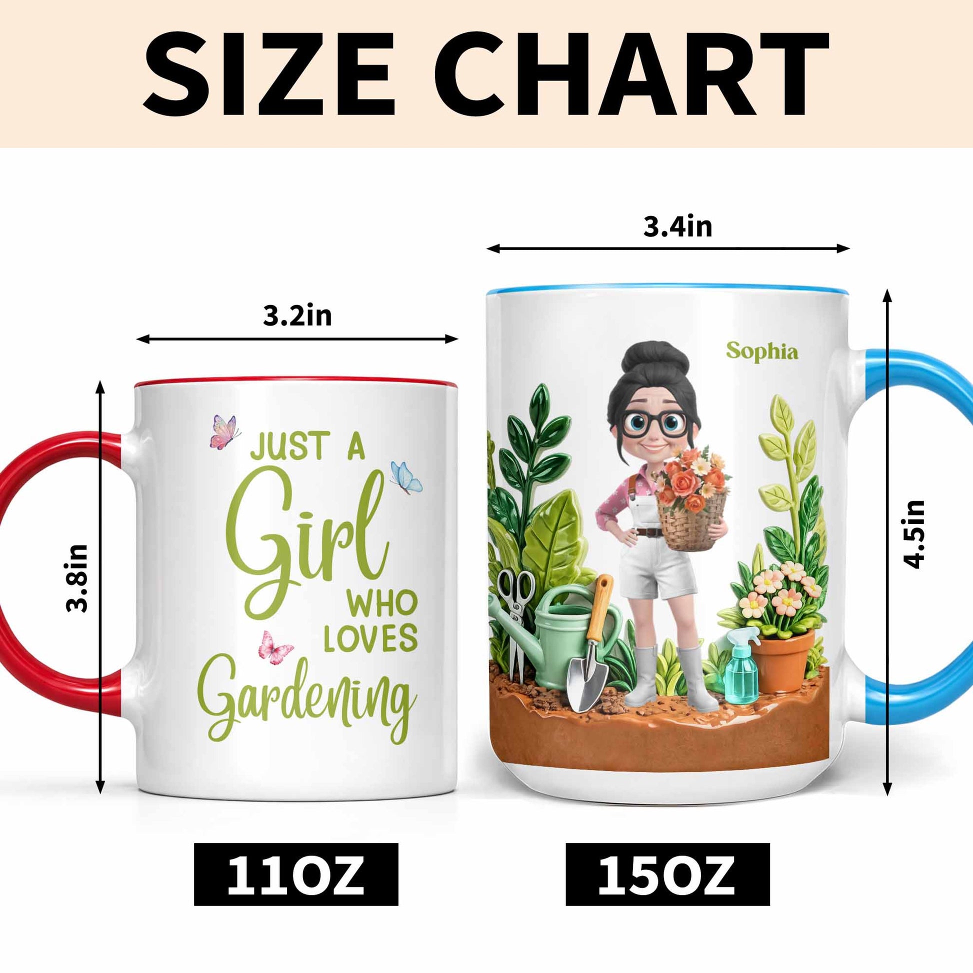 Just A Girl Who Loves Gardening With Colorful Butterflies