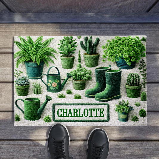 A Garden Is Where The Soul Finds Its Roots With Potted Cactus And Garden Boots