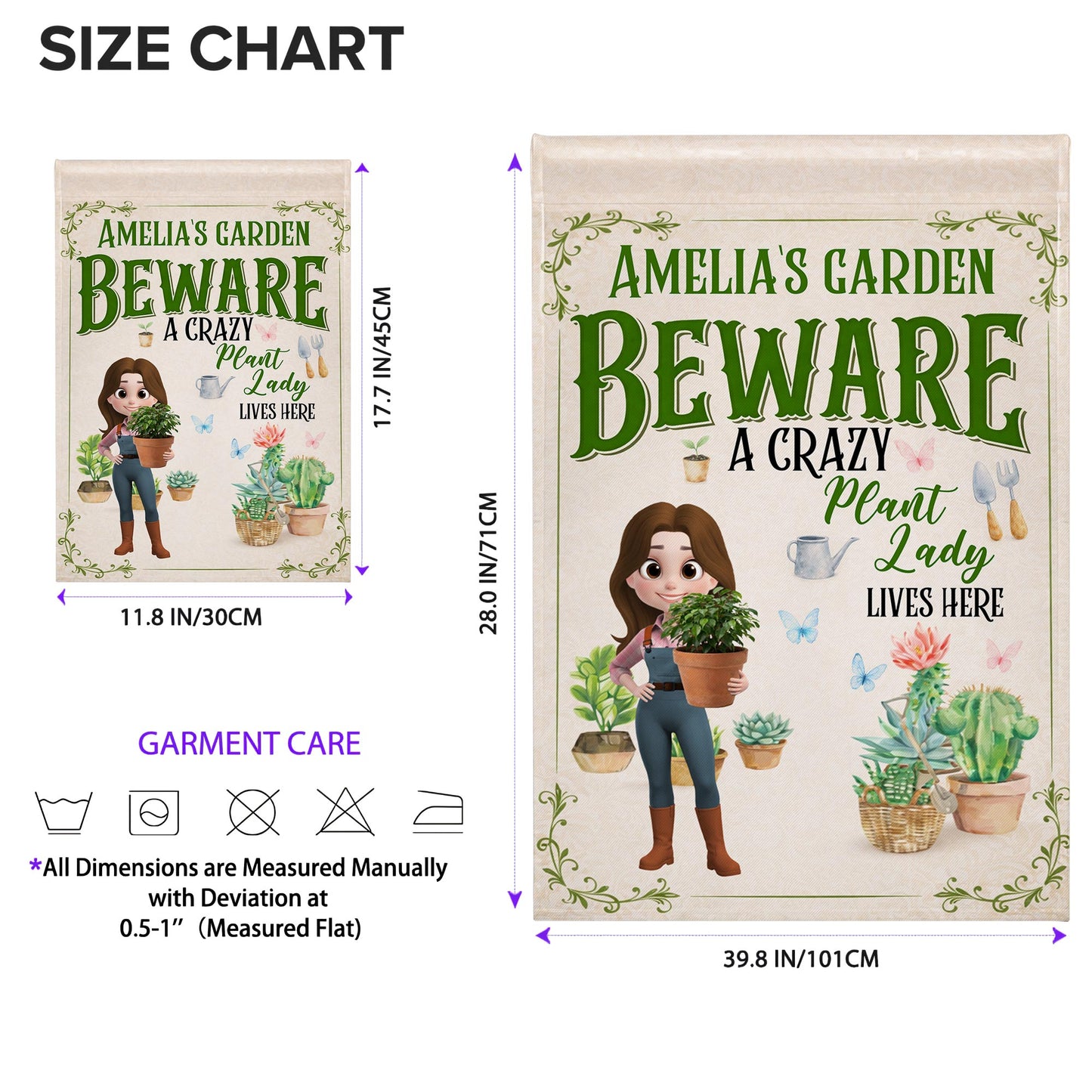 Beware A Crazy Plant Lady Lives Here, Garden Lover Flag