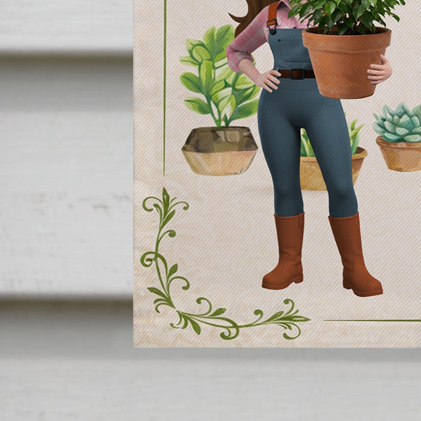 Beware A Crazy Plant Lady Lives Here, Garden Lover Flag