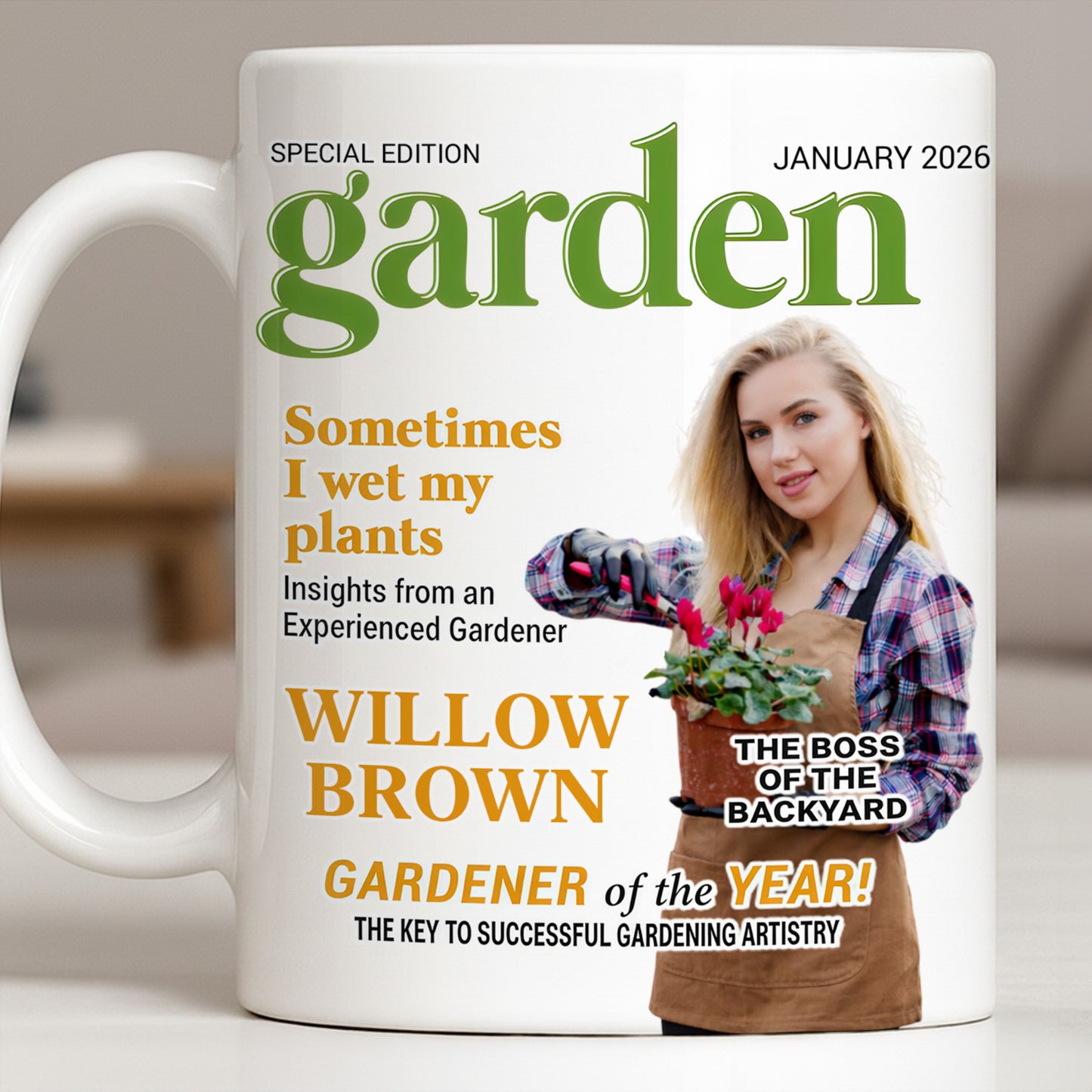 Sometimes I Wet My Plants Special Edition Garden Magazine Cover Gardener Woman