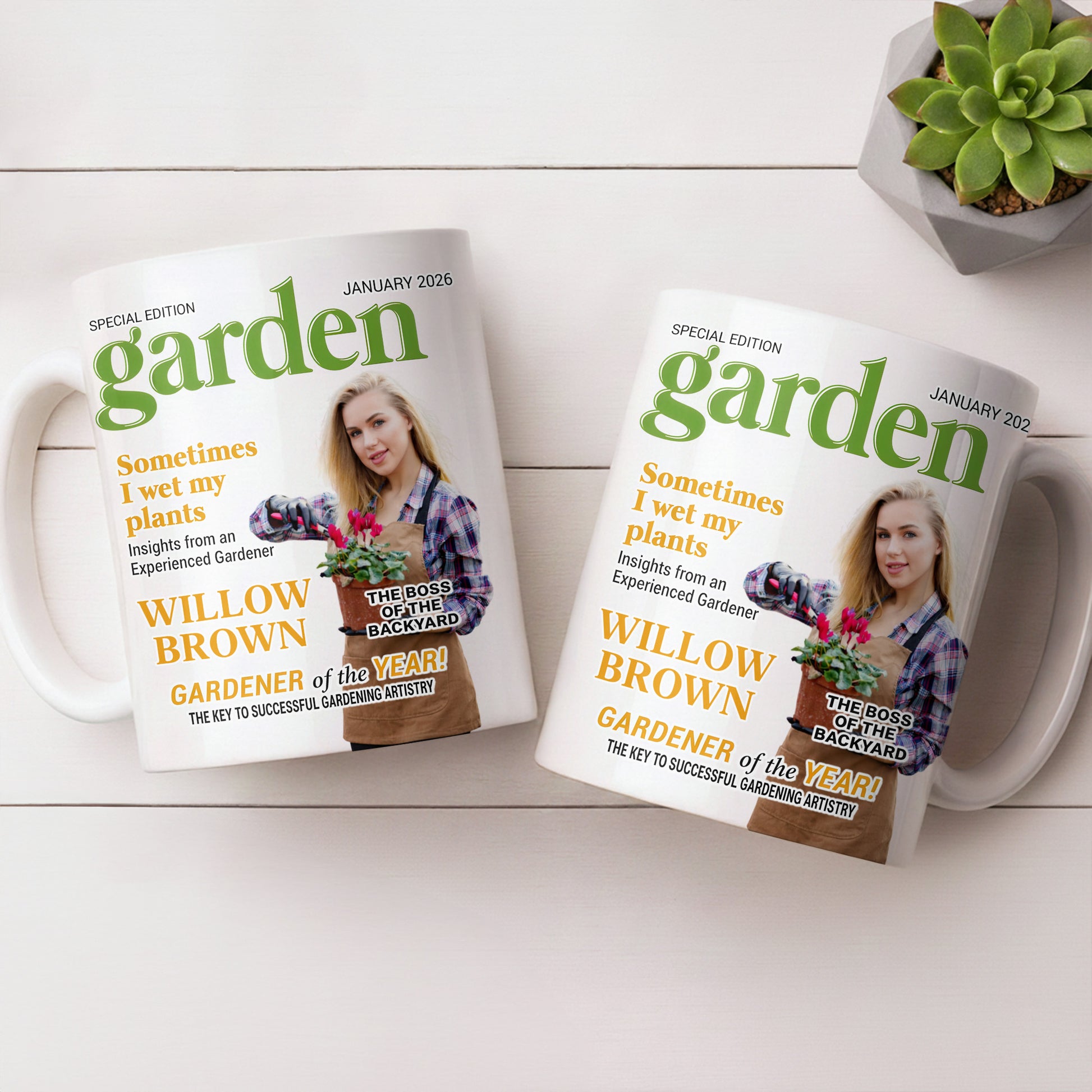 Sometimes I Wet My Plants Special Edition Garden Magazine Cover Gardener Woman