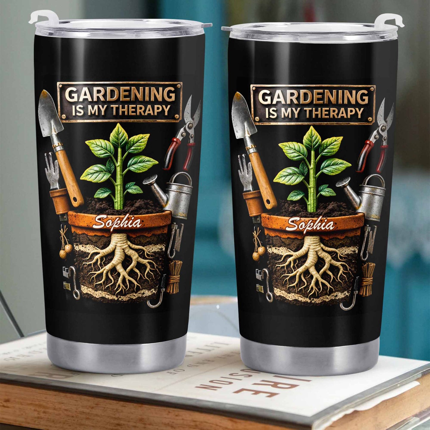 Gardening Is My Therapy Plant In Pot And Gardening Tools