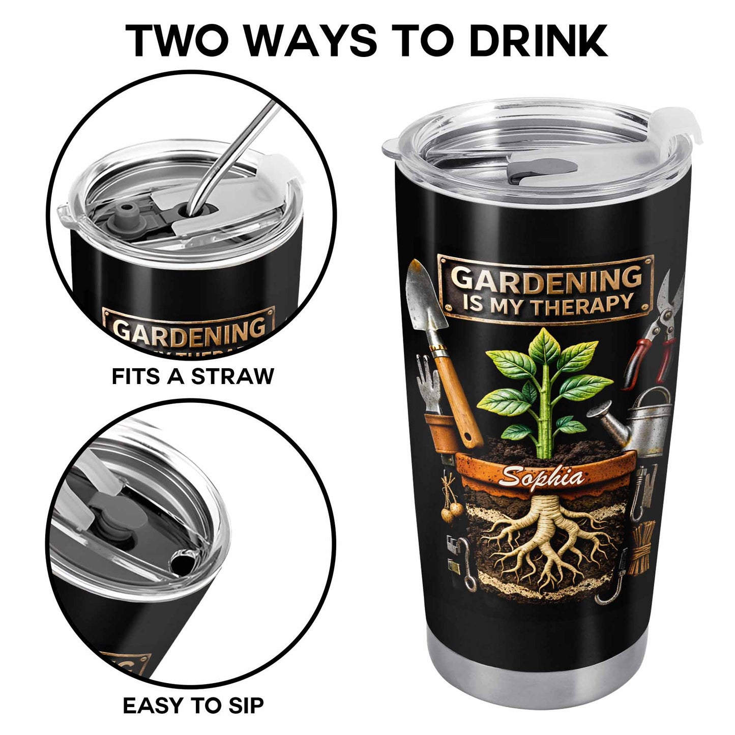 Gardening Is My Therapy Plant In Pot And Gardening Tools