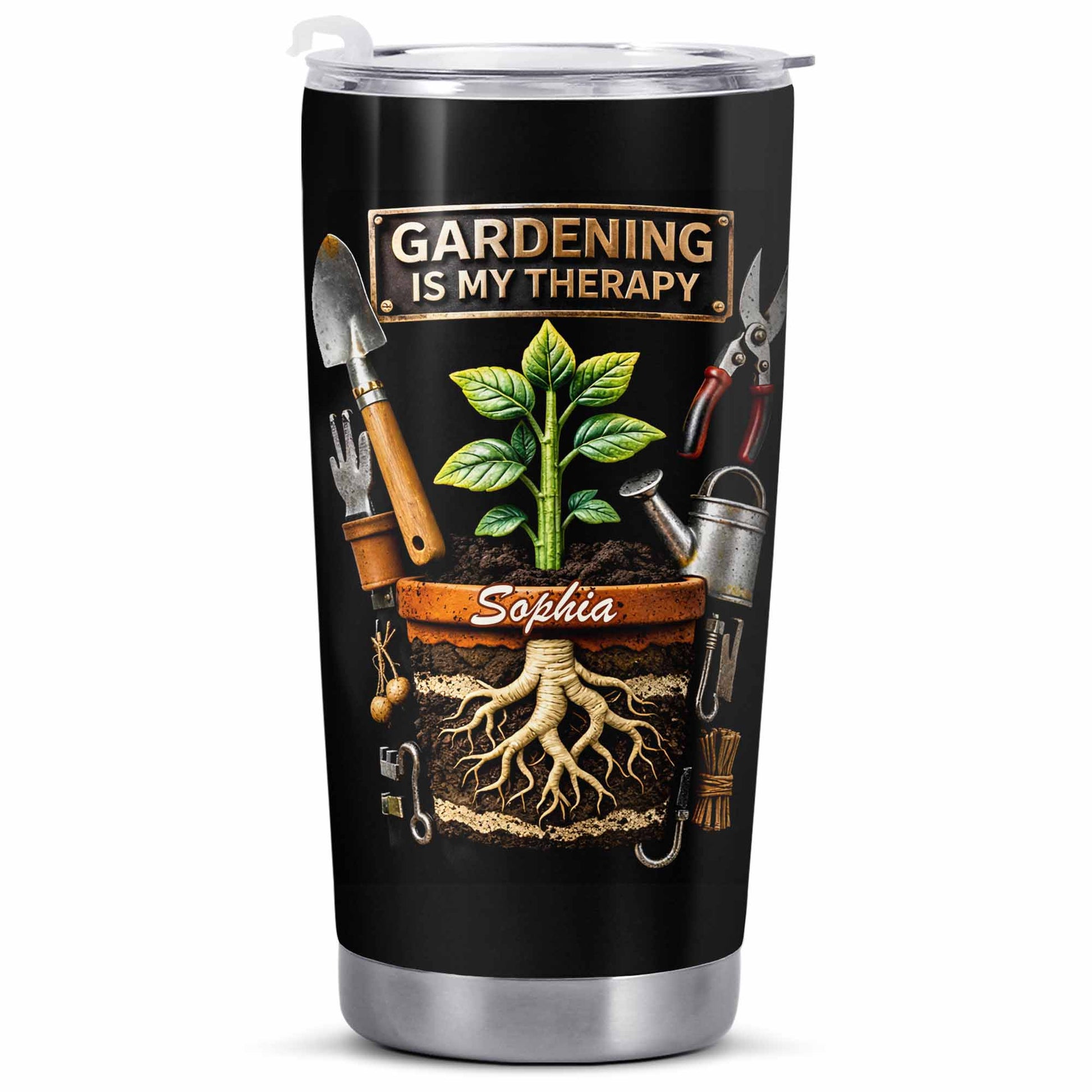 Gardening Is My Therapy Plant In Pot And Gardening Tools