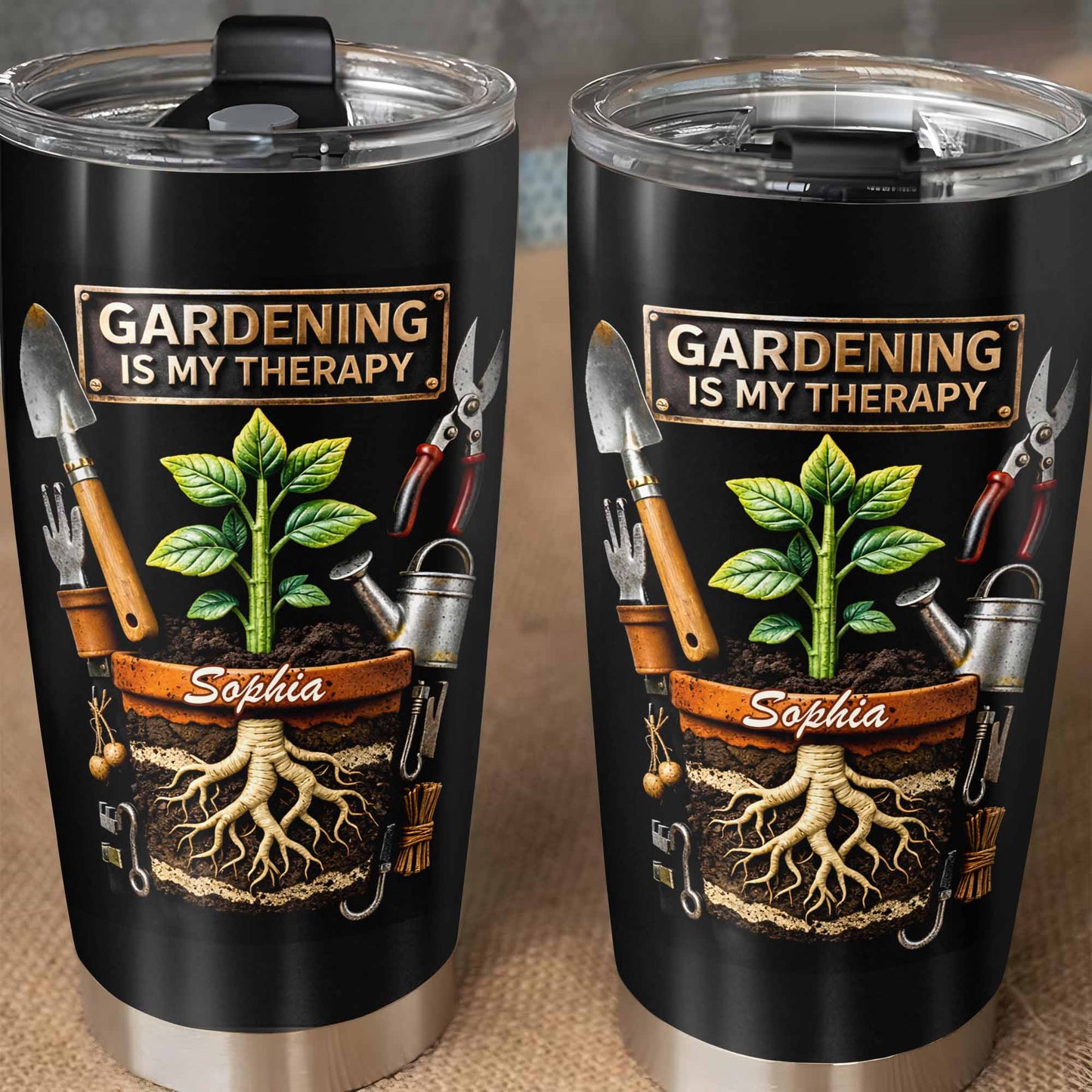 Gardening Is My Therapy Plant In Pot And Gardening Tools