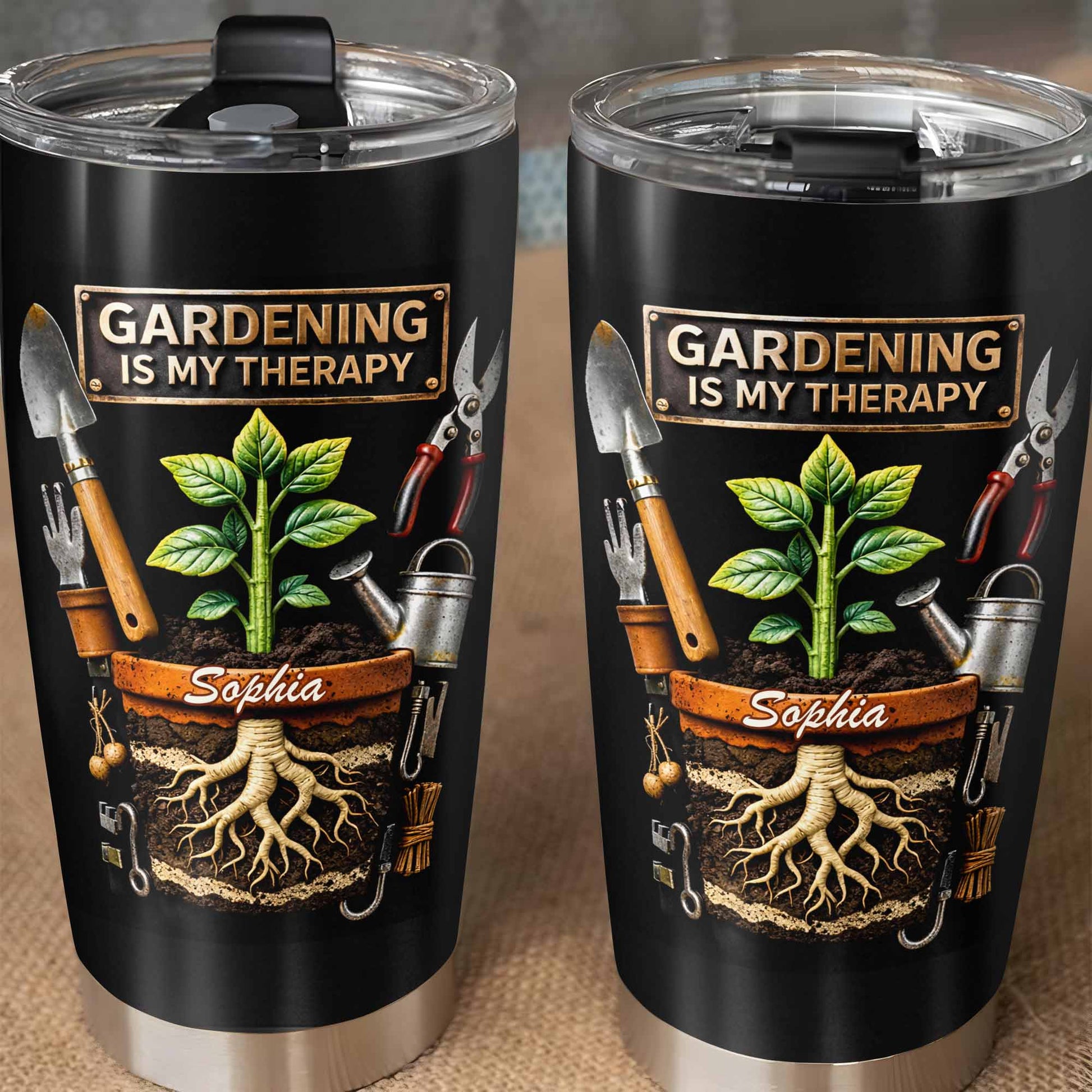 Gardening Is My Therapy Plant In Pot And Gardening Tools