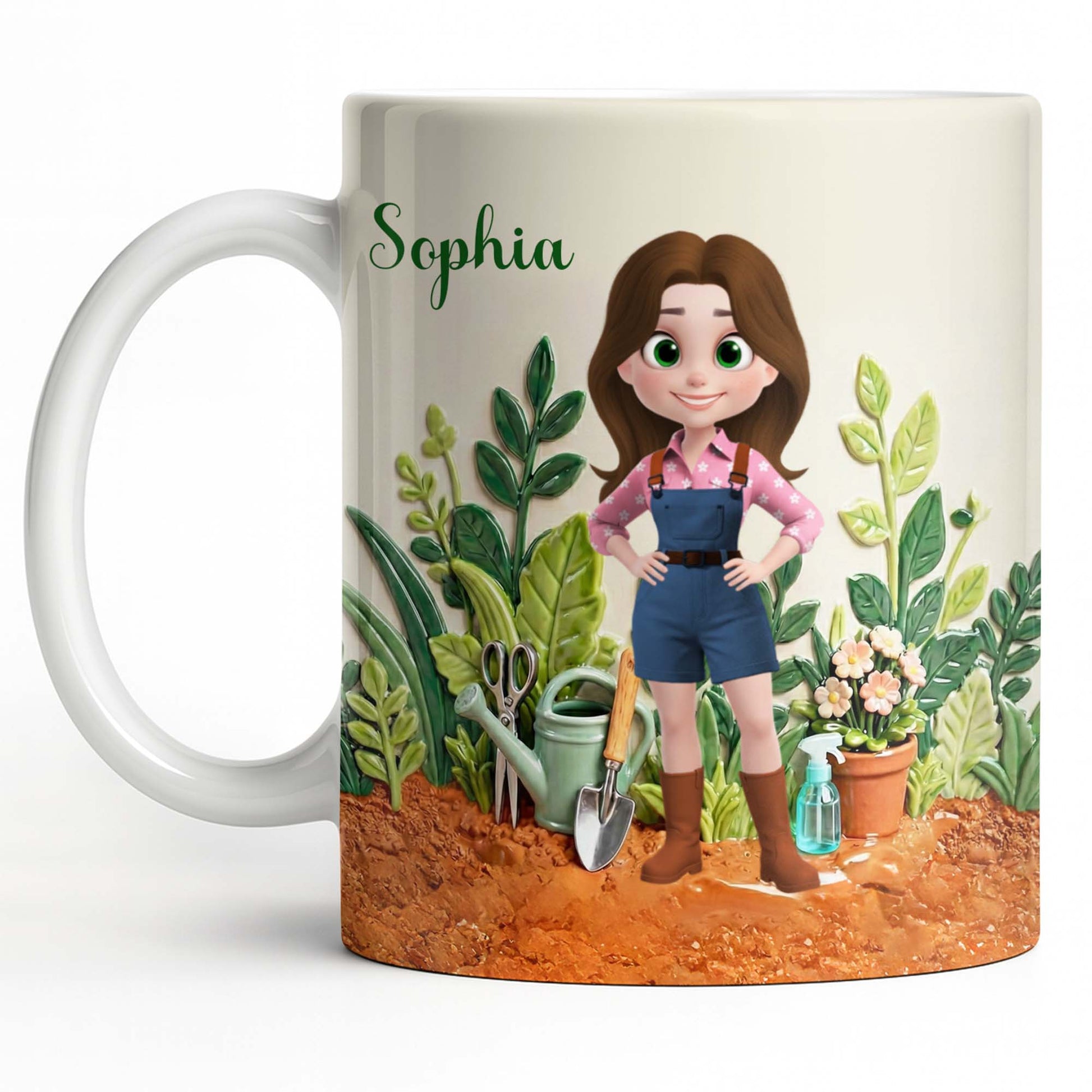 Growing Together With Love And Care Gardening Girl And Plants