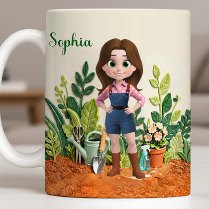 Growing Together With Love And Care Gardening Girl And Plants