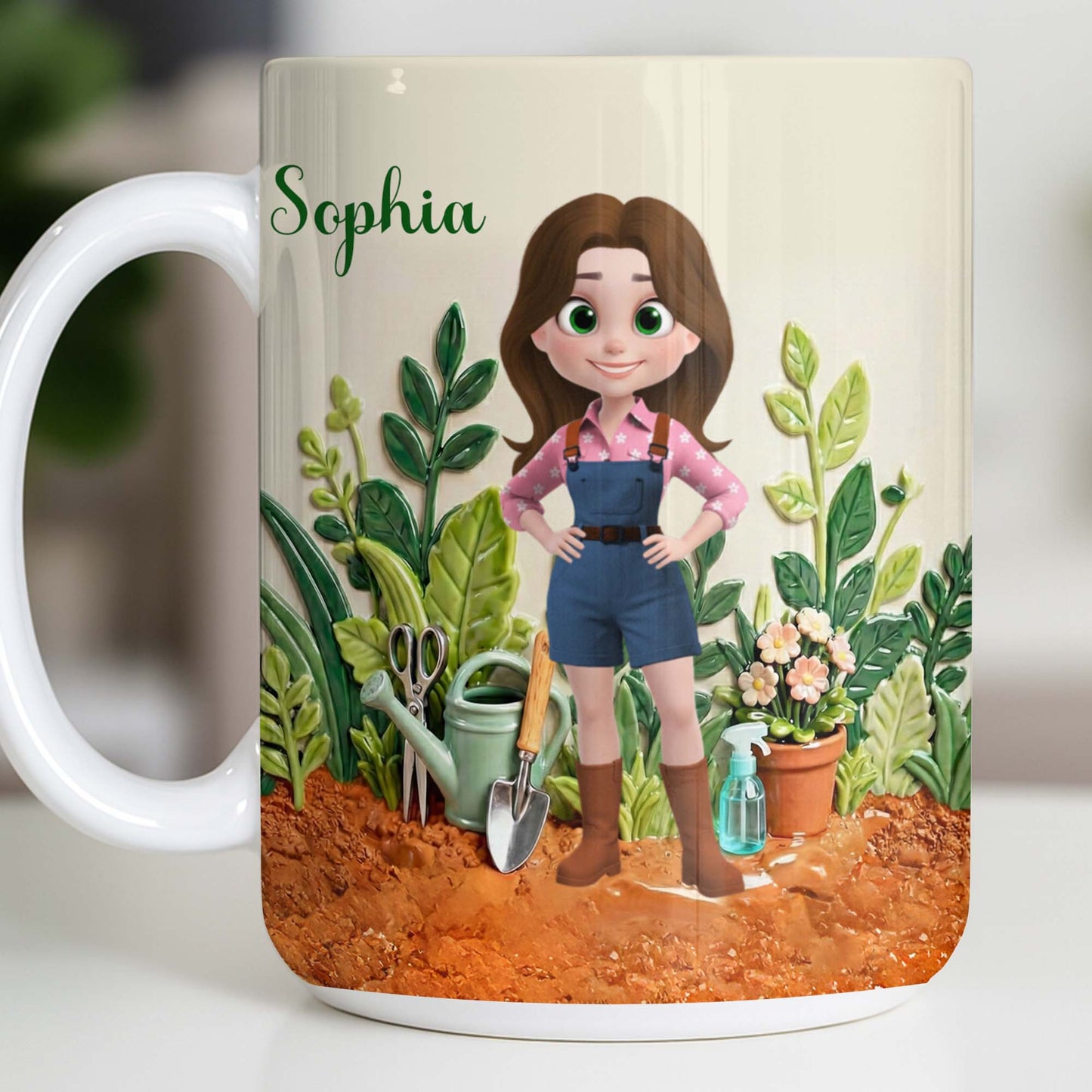 Growing Together With Love And Care Gardening Girl And Plants