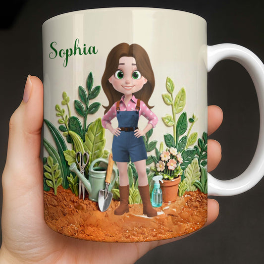 Growing Together With Love And Care Gardening Girl And Plants