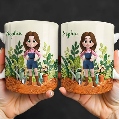 Growing Together With Love And Care Gardening Girl And Plants