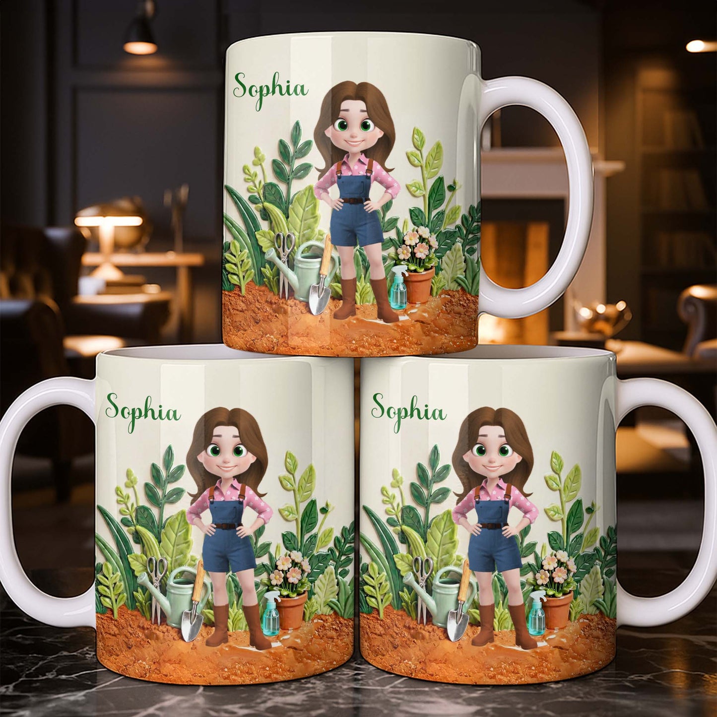 Growing Together With Love And Care Gardening Girl And Plants