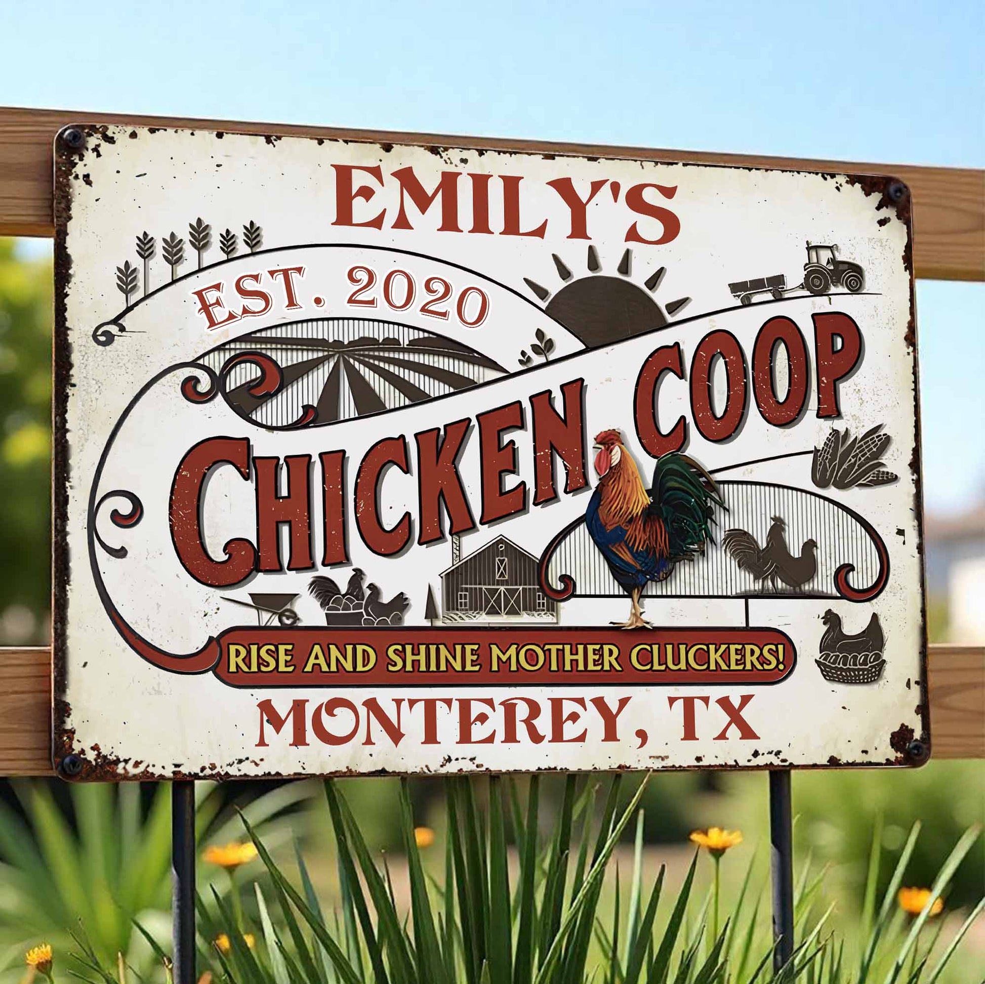 Rise And Shine Mother Cluckers At Chicken Coop