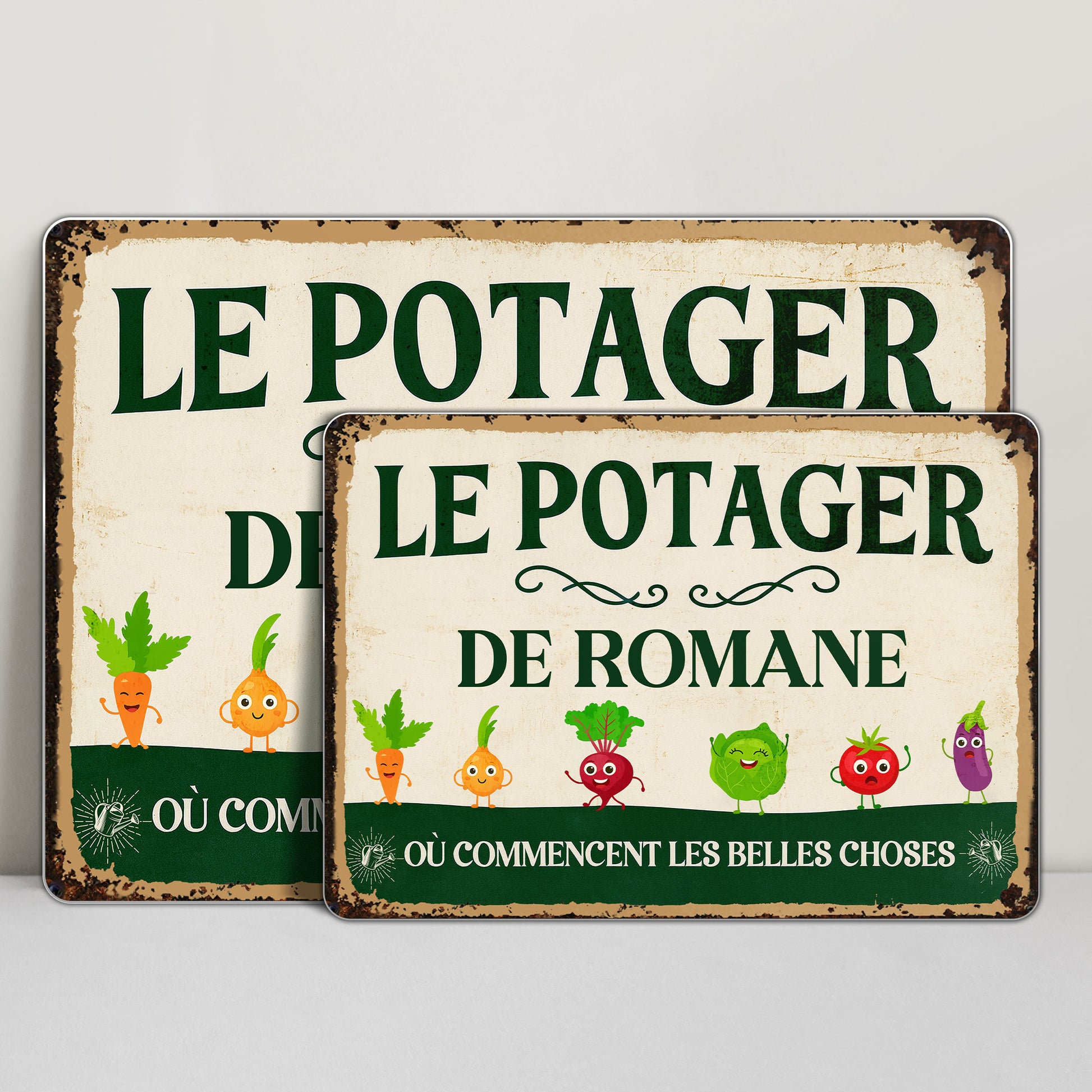 Le Potager De Romane Vegetable Characters Sign
