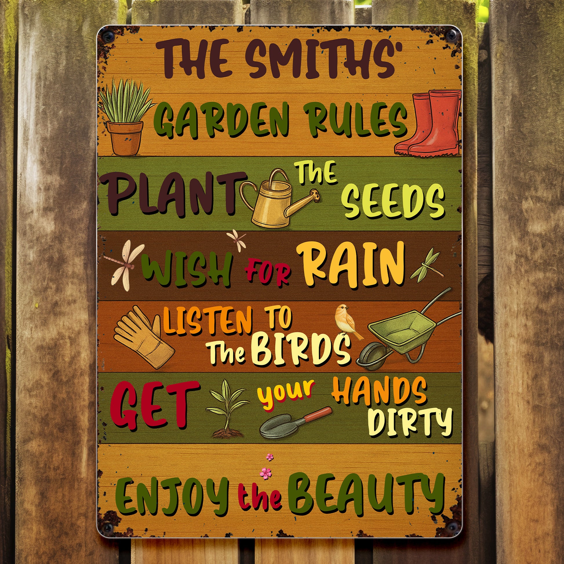 Garden Rules Plant Seeds And Enjoy Beauty