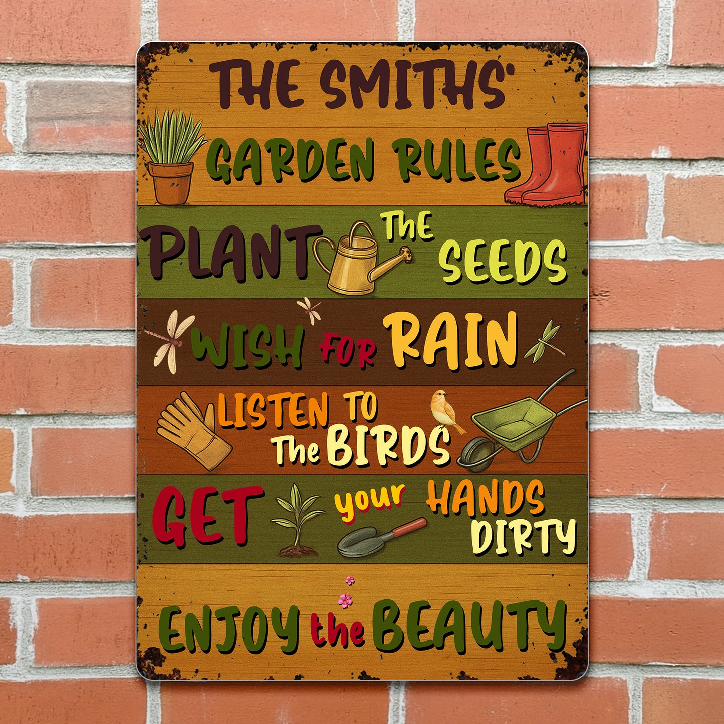 Garden Rules Plant Seeds And Enjoy Beauty