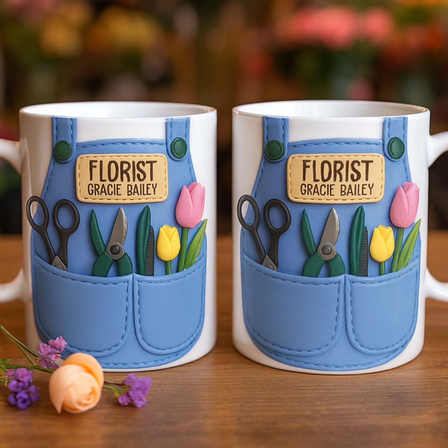 Florist Scissors Tulip And Other Flowers Design