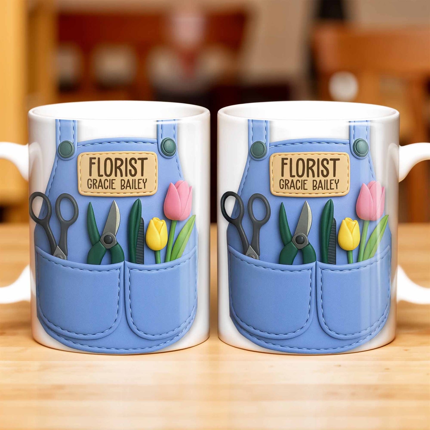 Florist Scissors Tulip And Other Flowers Design