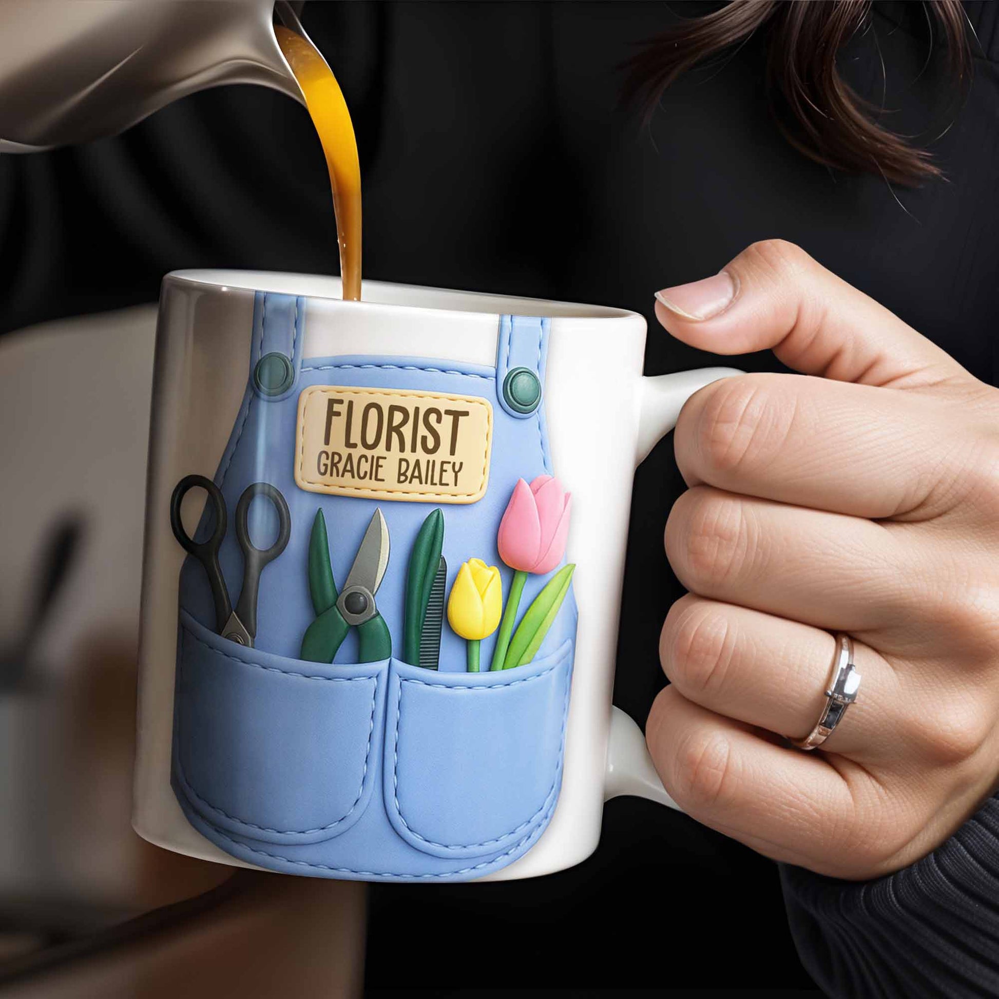 Florist Scissors Tulip And Other Flowers Design