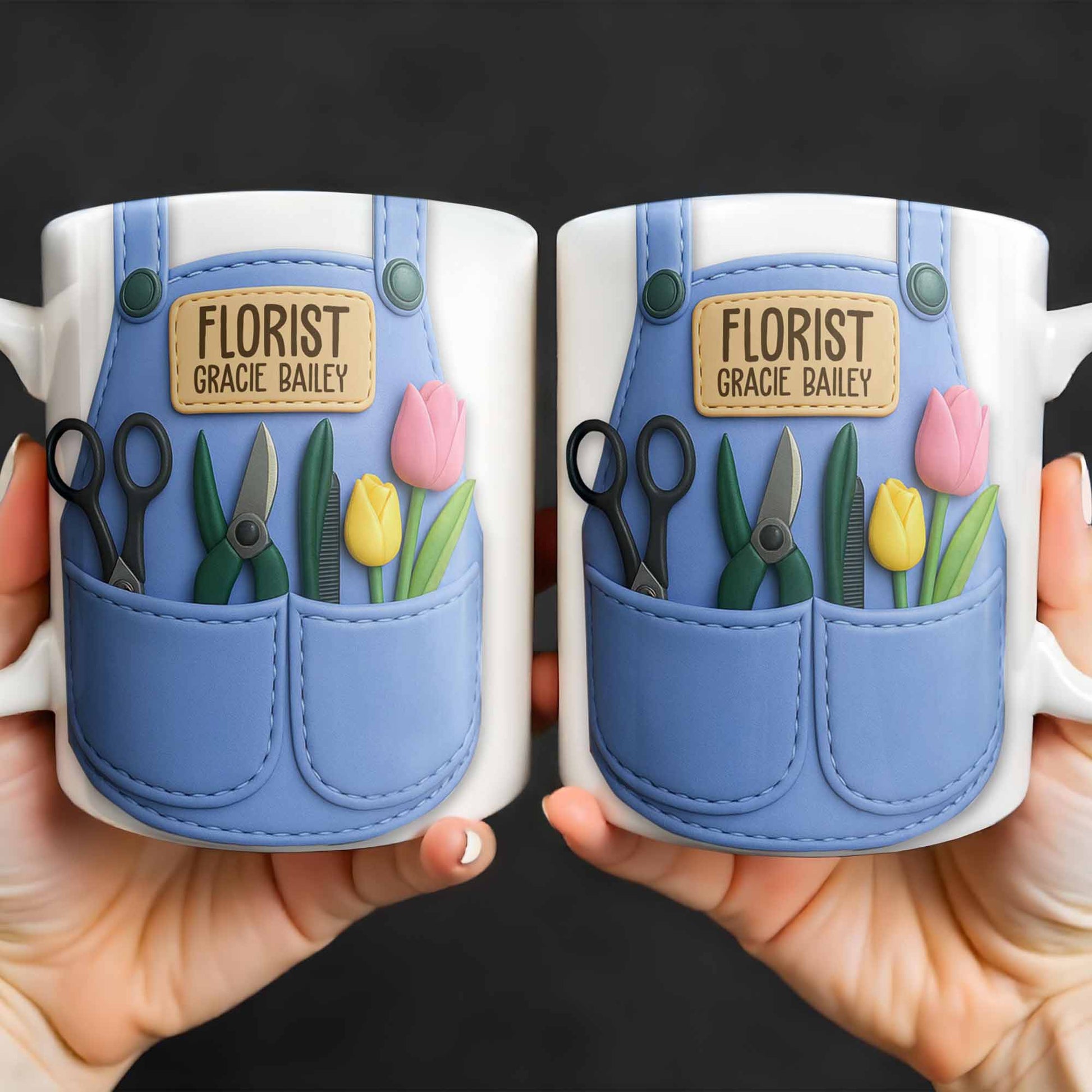 Florist Scissors Tulip And Other Flowers Design