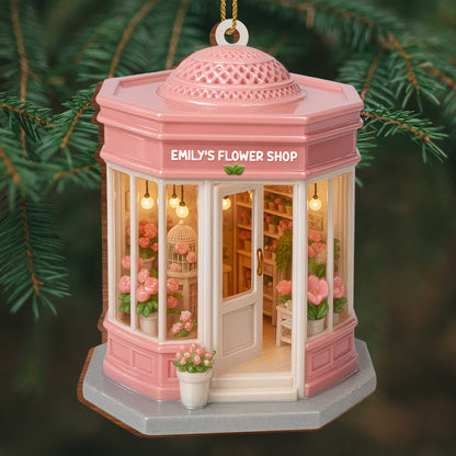 Customizable Flower Shop Ornament