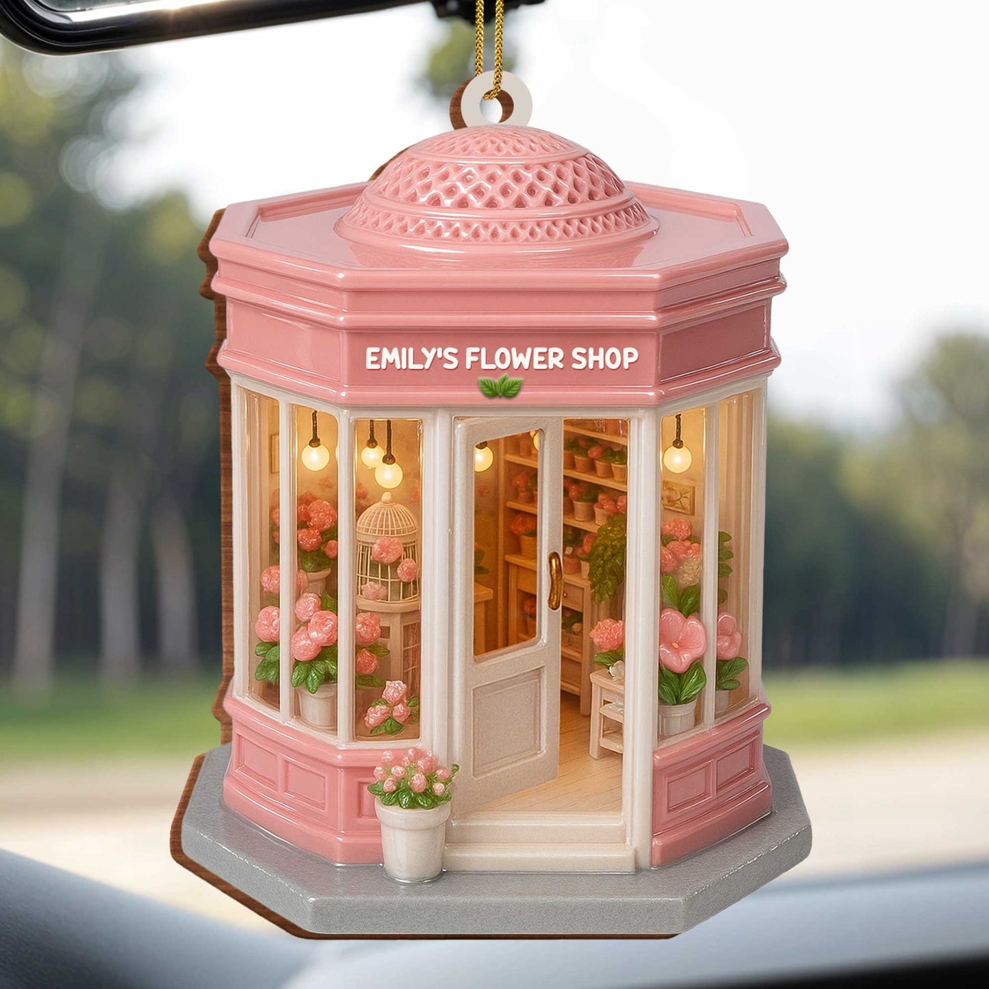 Customizable Flower Shop Ornament