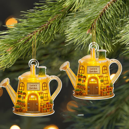 Lucia's Garden Watering Can With Plants Design